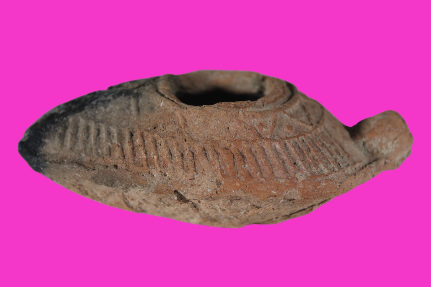 Ancient Holy Land Oil Lamp Artifact Jesus Christ Home Israel 300-600 AD COA 89