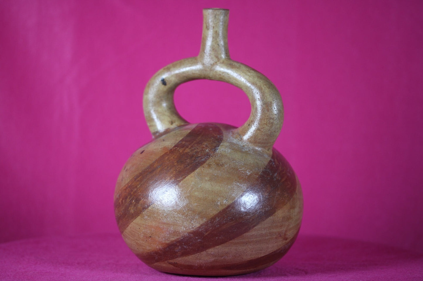 Pre Columbian Authentic Artifact Stirrup Vessel Moche Ex Arte Primitivo COA T32