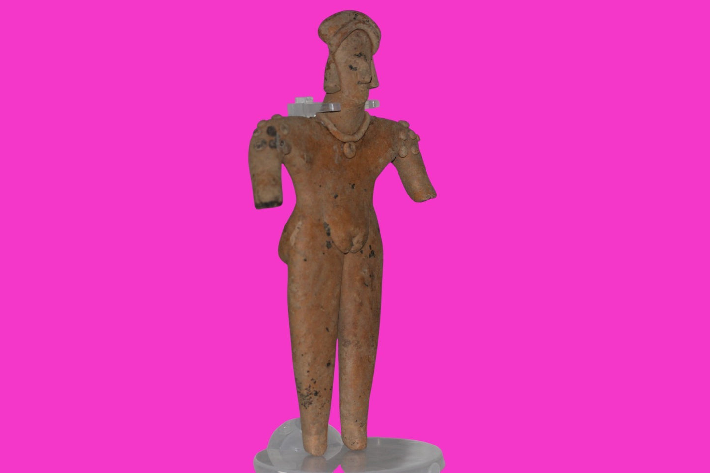 Pre Columbian Artifact 8in Female Shaman Tomb Figure Colima Mexico 100BC COA 255