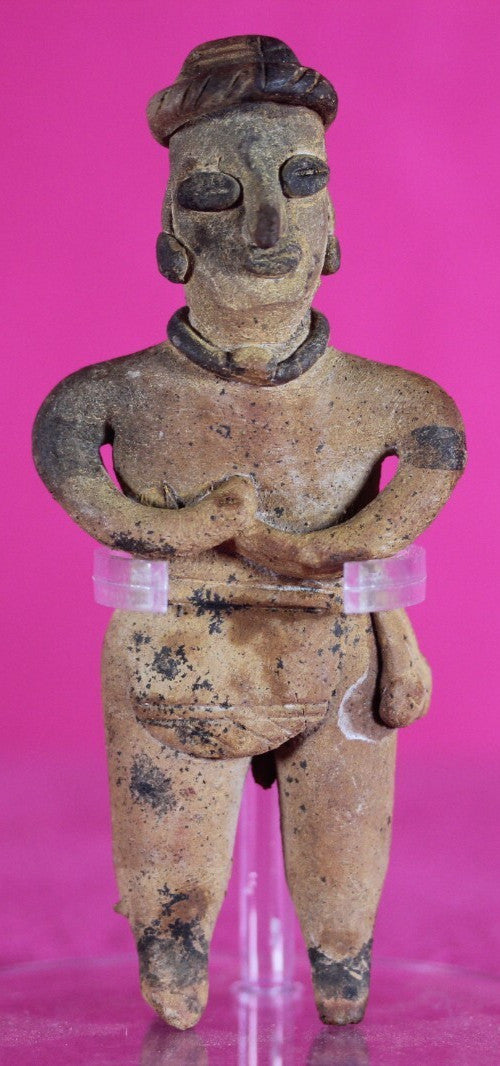 Authentic Pre Columbian Artifact Tomb Figure Colima Mexico 100 BC-250 AD COA 141