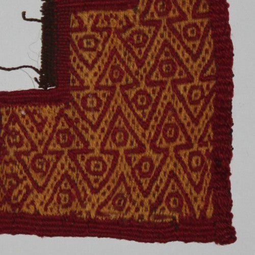Authentic Pre Columbian Artifact Frameable Textile Border Chancay Peru COA 20