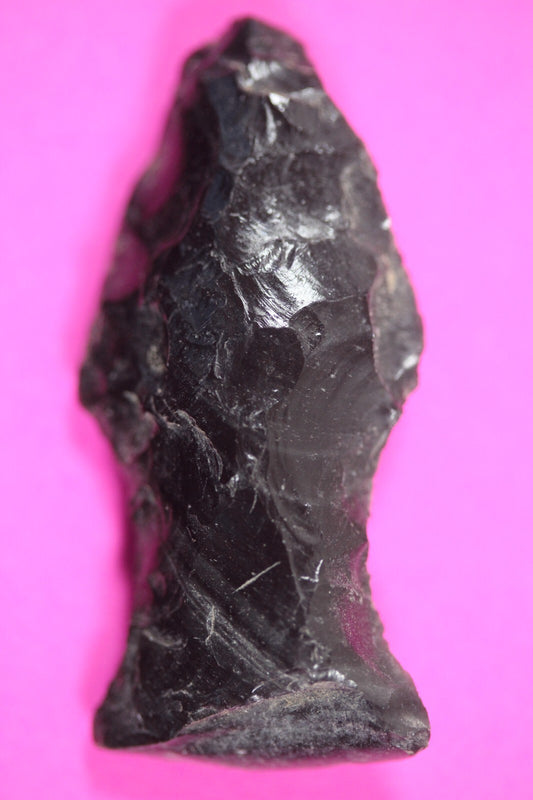 Authentic Pre Columbian Artifact Aztec Arrowhead Battle of Mexico City COA 11