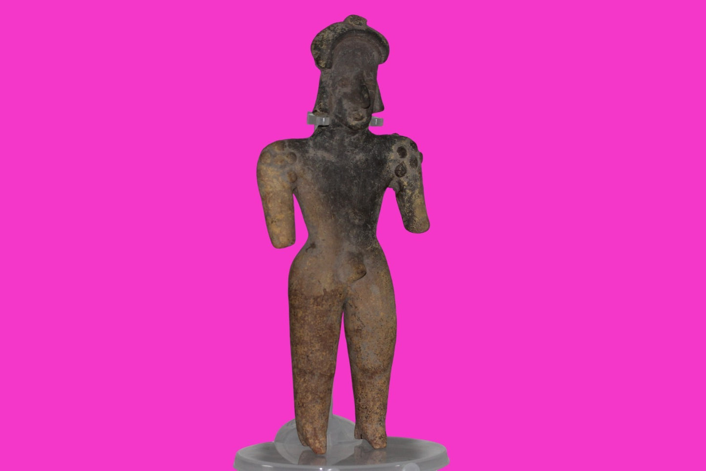 Pre Columbian Artifact 7 Inch Shaman Tomb Figure Colima Mexico 100 BC COA 238