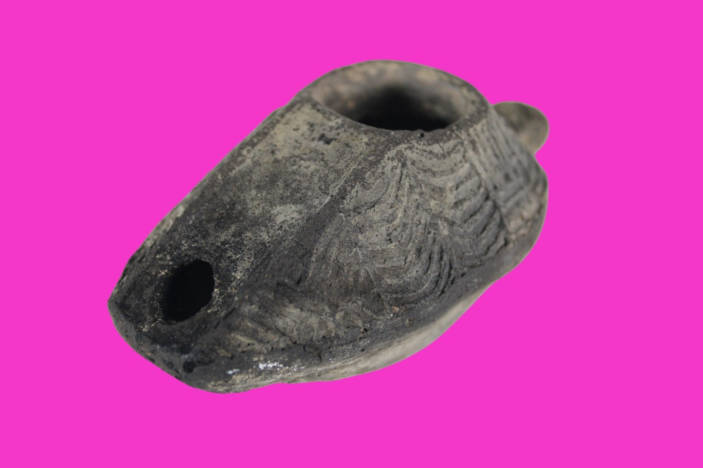 Ancient Holy Land Oil Lamp Artifact Jesus Christ Home Israel 300-600 AD COA 103