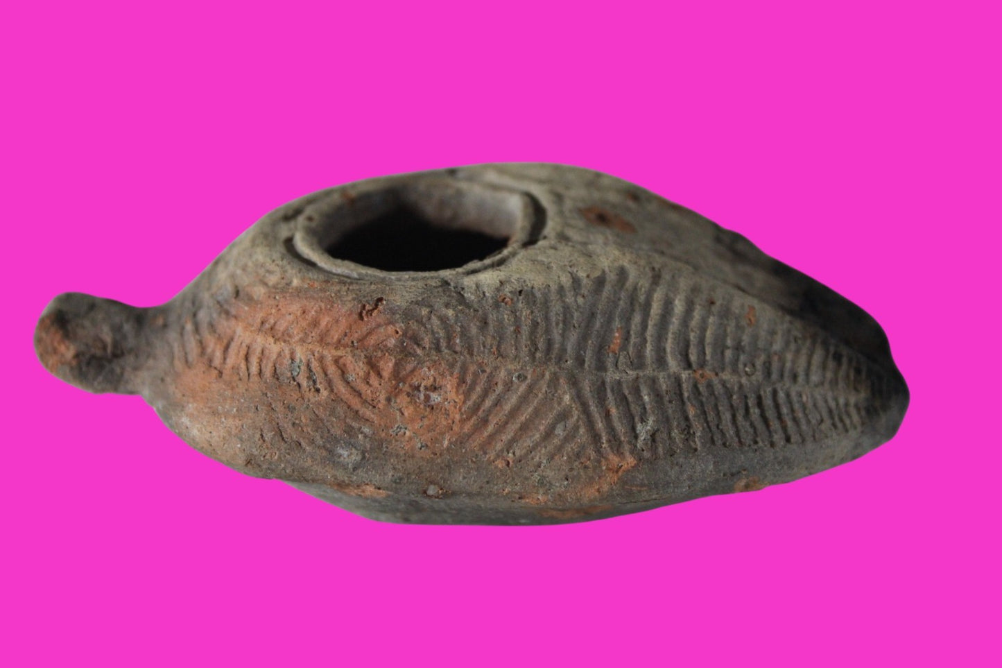 Ancient Holy Land Oil Lamp Artifact Jesus Christ Home Israel 300-600 AD COA 72