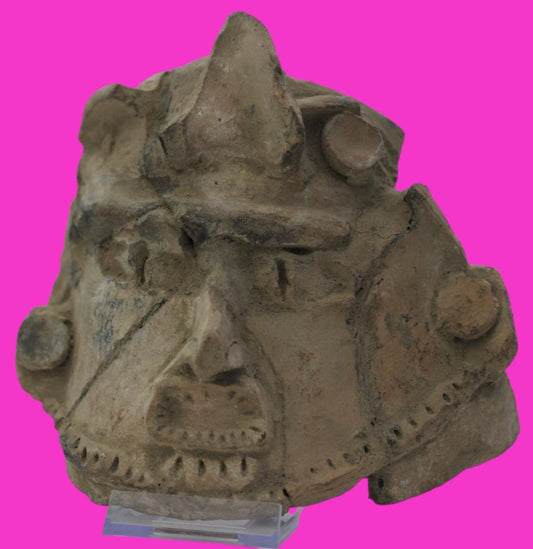 Pre Columbian Artifact Authentic Big Face Ornament Colima Mexico 200 BC COA J104