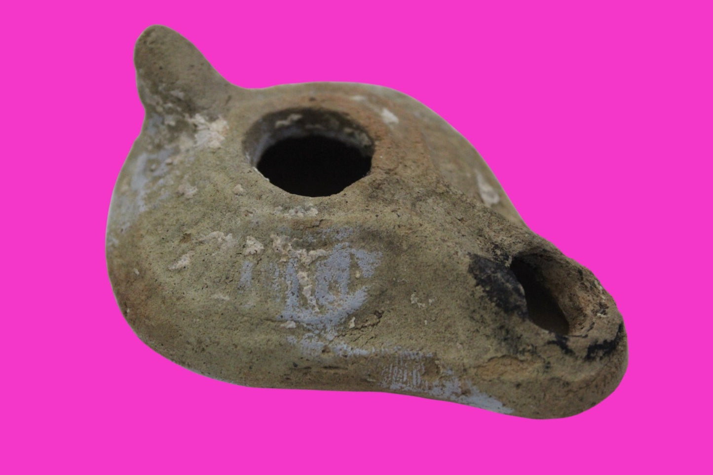 Ancient Holy Land Oil Lamp Artifact From Jesus Christ Home Land 100-500AD COA 67