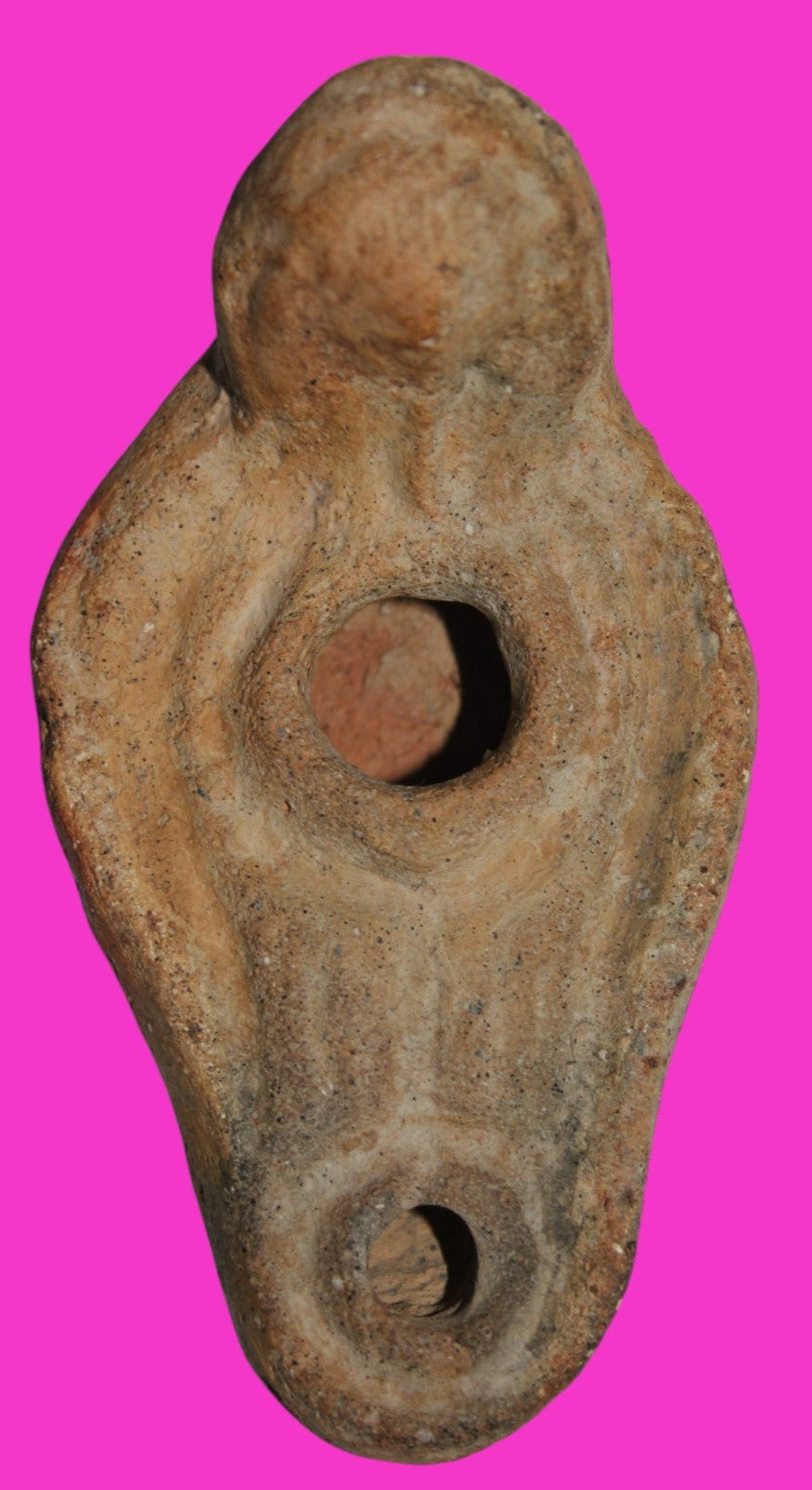 Ancient Holy Land Oil Lamp Artifact Land of Jesus Christ 100-400 AD COA J122