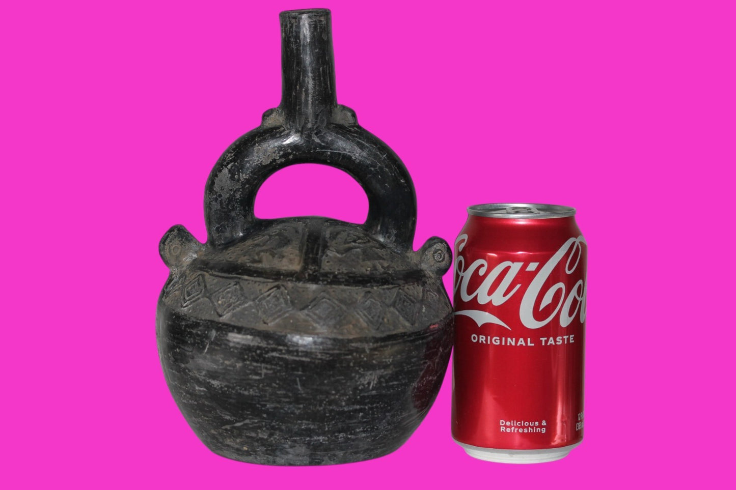 Pre Columbian Artifact Authentic Chimu Warrior Vessel 900-1400 AD Peru COA 222