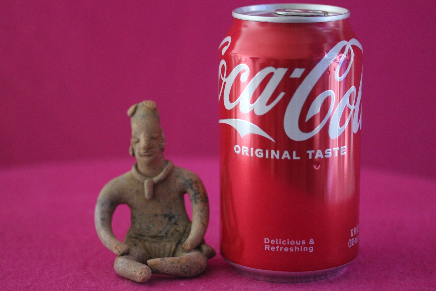 Pre Columbian Artifact Authentic Male Seated Tomb Figure Colima Mexico COA 191