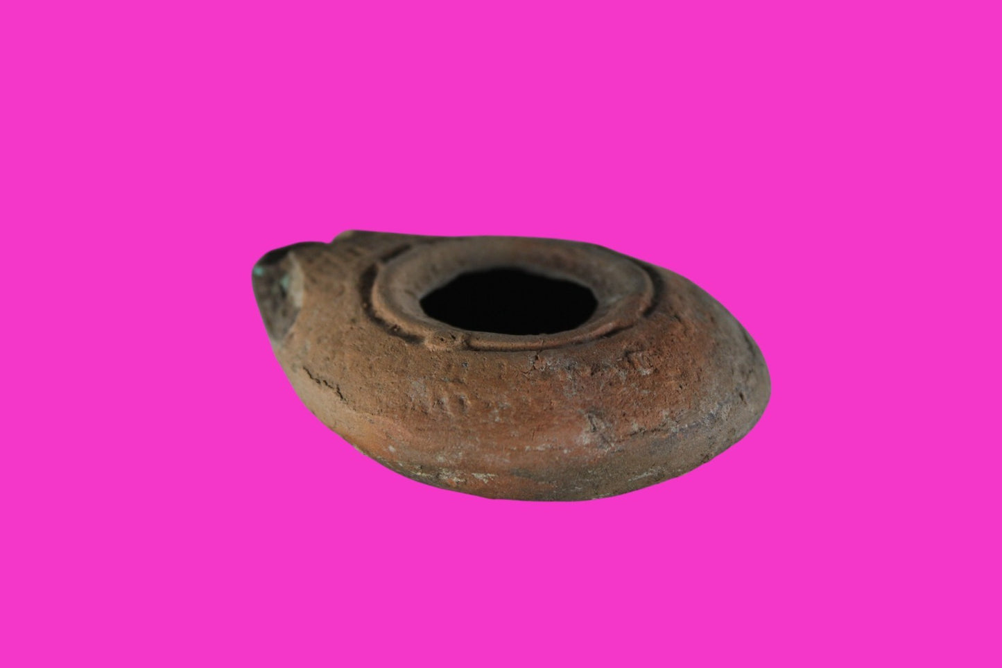 Ancient Holy Land Oil Lamp Artifact Jesus Christ Homeland 100BC-400AD COA 21