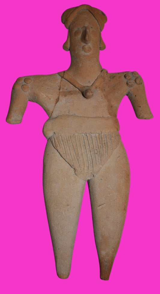 Pre Columbian Artifact 8 Inch Shaman Tomb Figure Colima Mexico 100 BC COA 236