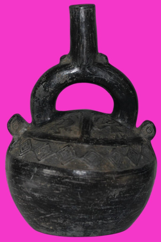 Pre Columbian Artifact Authentic Chimu Warrior Vessel 900-1400 AD Peru COA 222