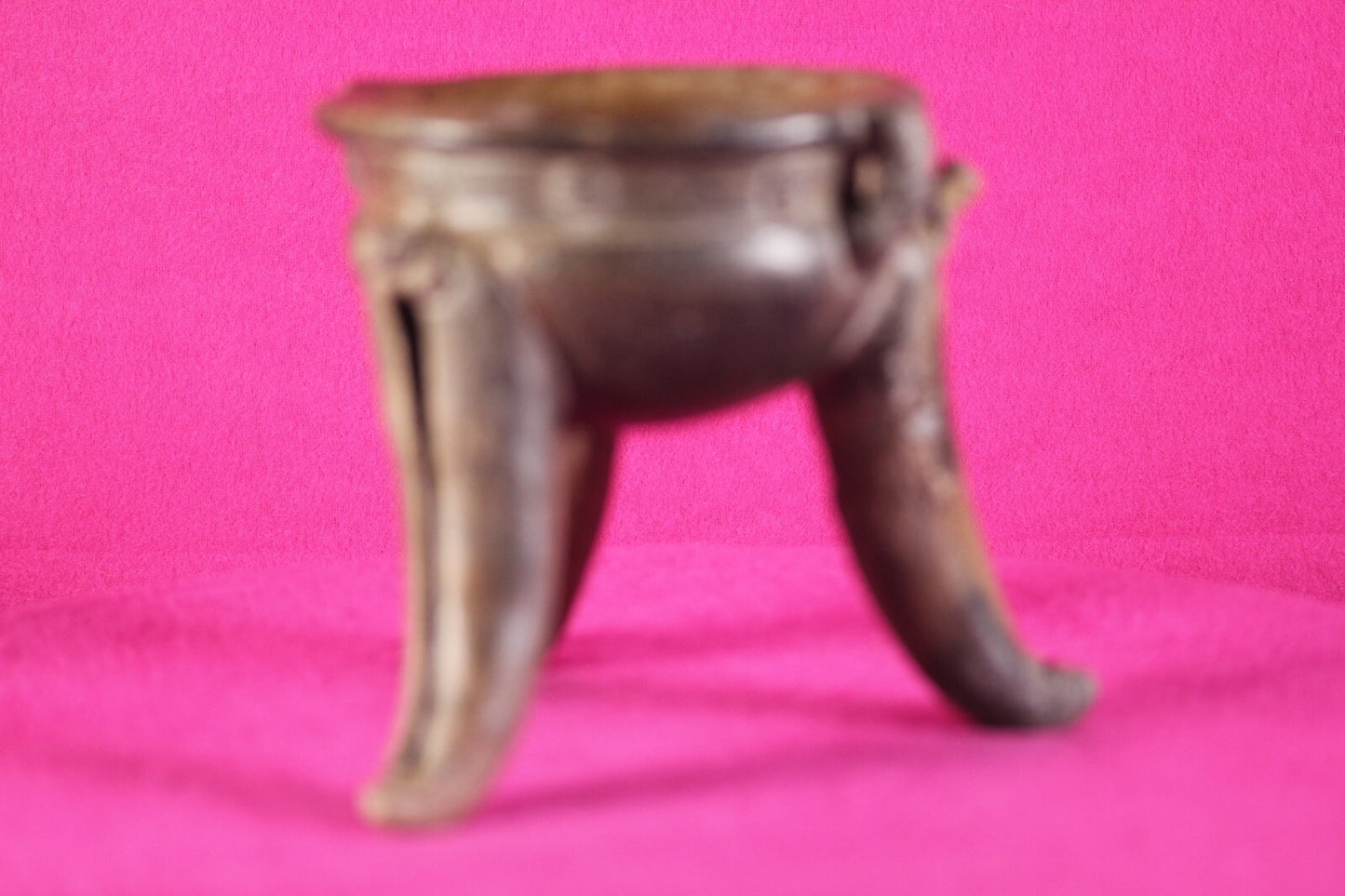 Pre Columbian Artifact Rattle Tripod Bowl Chiriqui 900-1400 AD Authentic J65