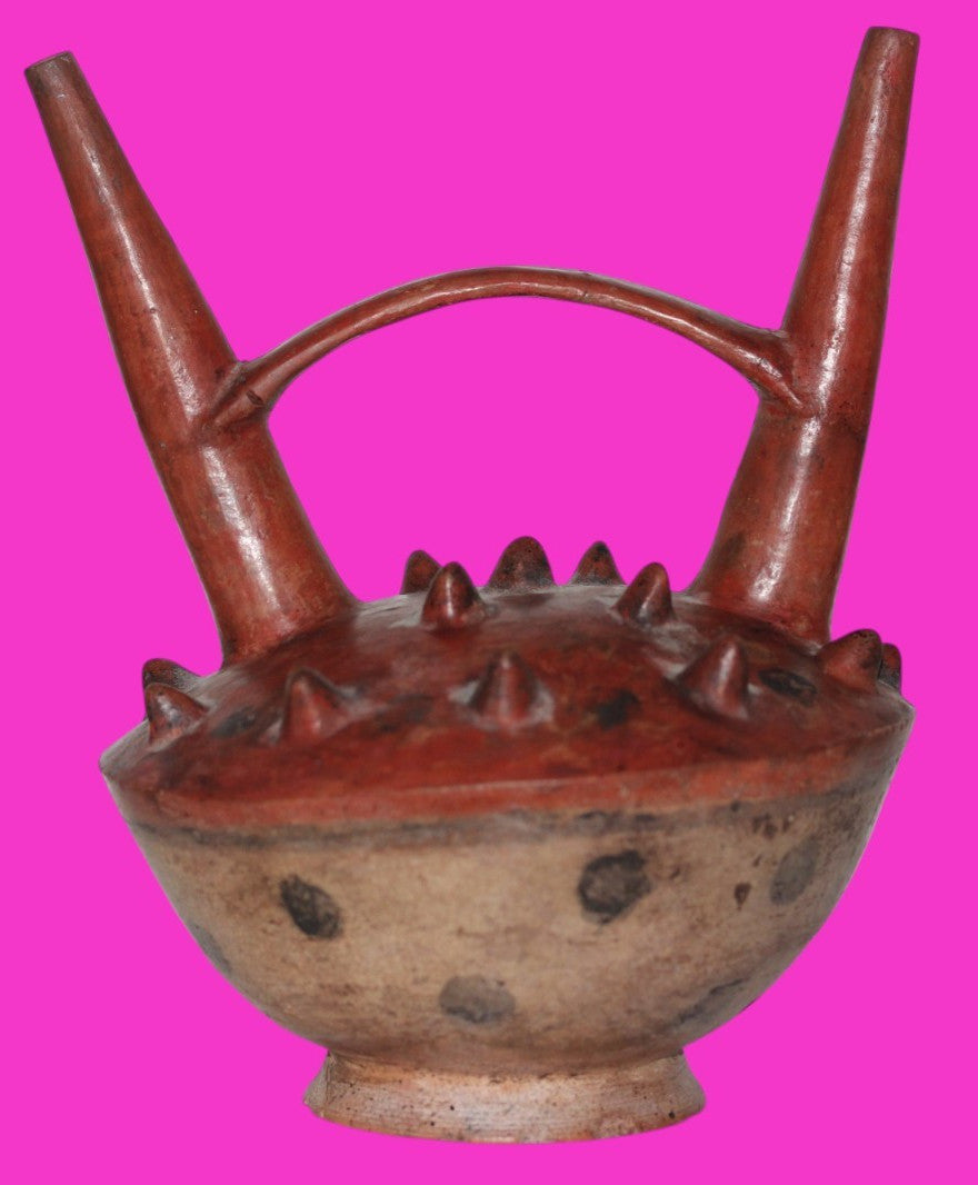 Pre Columbian Artifact Authentic Sican Stirrup Vessel 750-1000 AD Peru COA 220