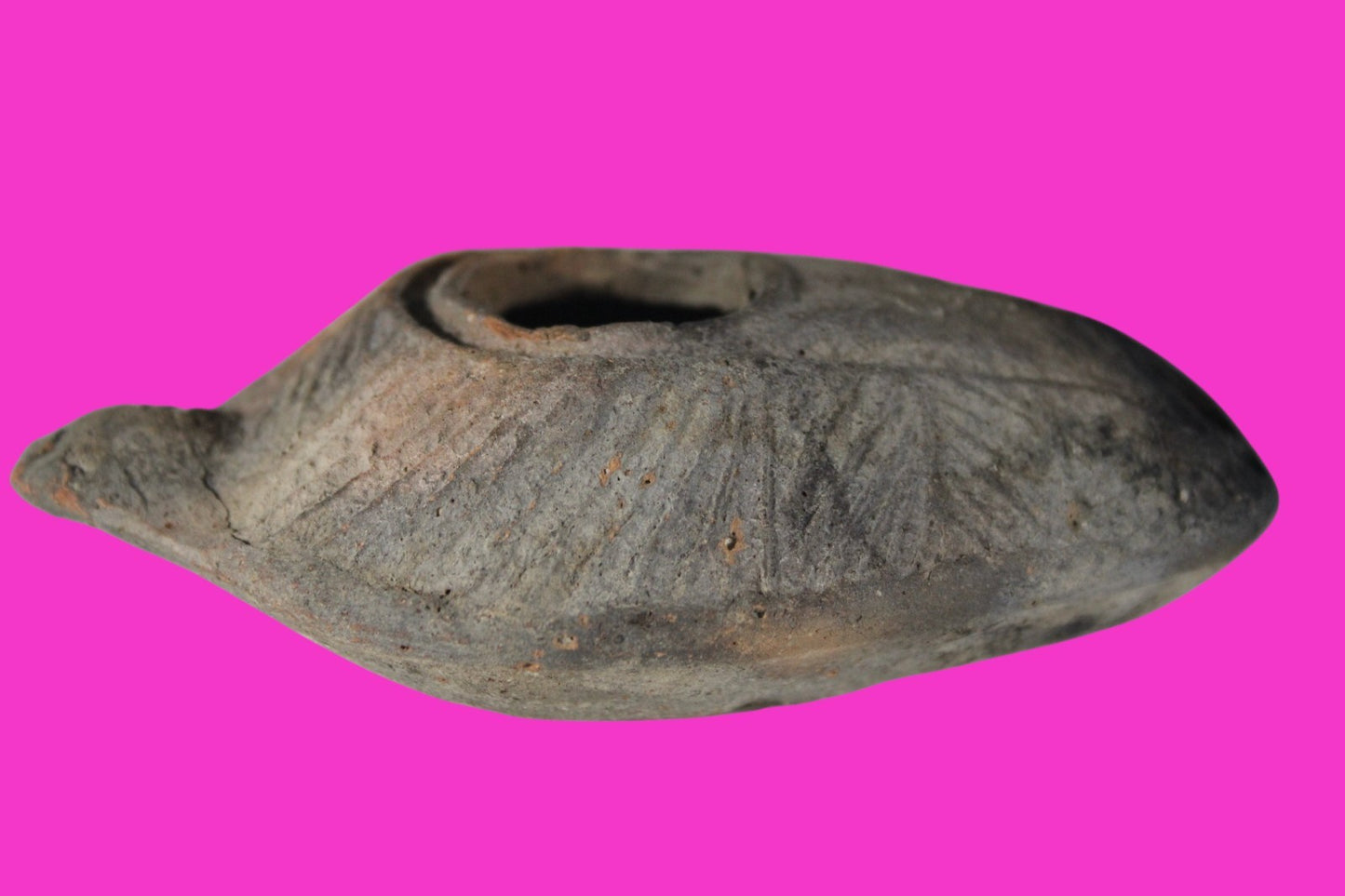 Ancient Holy Land Oil Lamp Artifact Jesus Christ Home Israel 300-600 AD COA 91