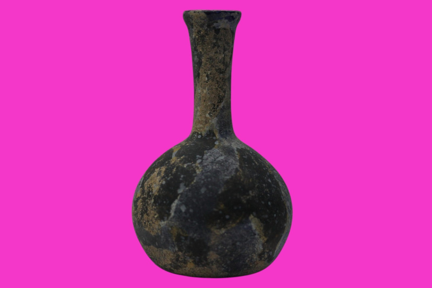 Holy Land Artifact Authentic Ancient Glass Bottle 100-300 AD Roman Era COA J21