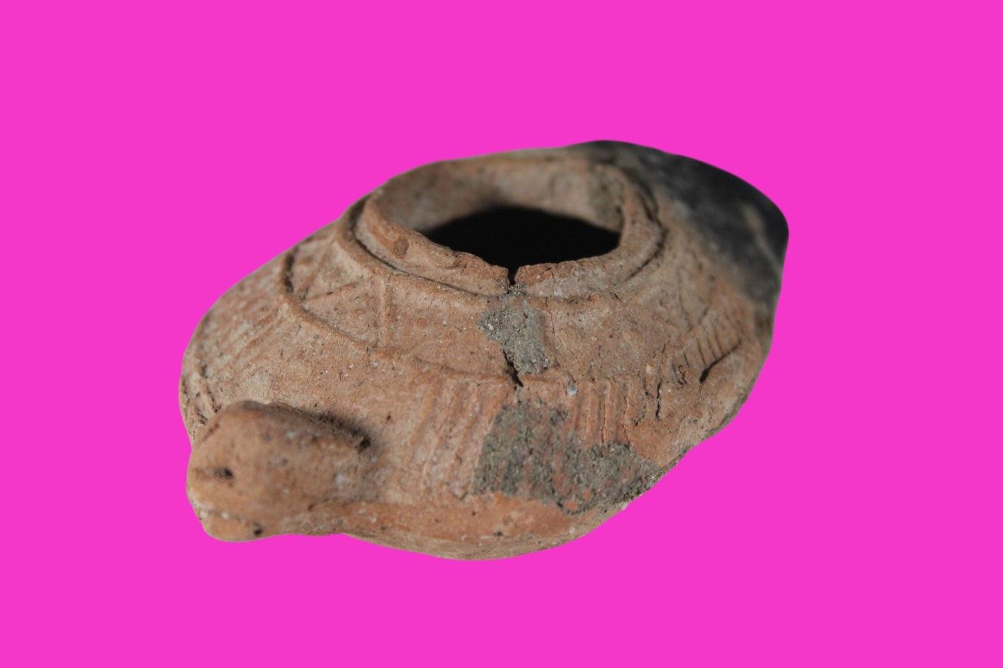 Ancient Holy Land Oil Lamp Artifact Jesus Christ Home Israel 300-600 AD COA 89