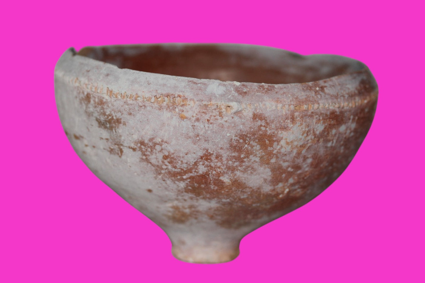 Ancient Holy Land Bowl Artifact From Time of Jesus Christ 100BC-200AD COA J135