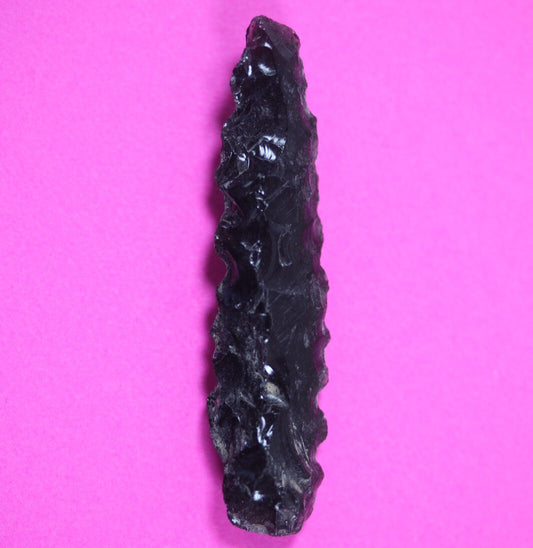 Authentic Pre Columbian Artifact Aztec Arrowhead Battle of Mexico City COA 38