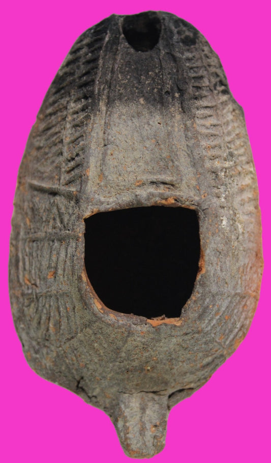 Ancient Holy Land Oil Lamp Artifact Jesus Christ Home 300-600 AD Israel COA 109