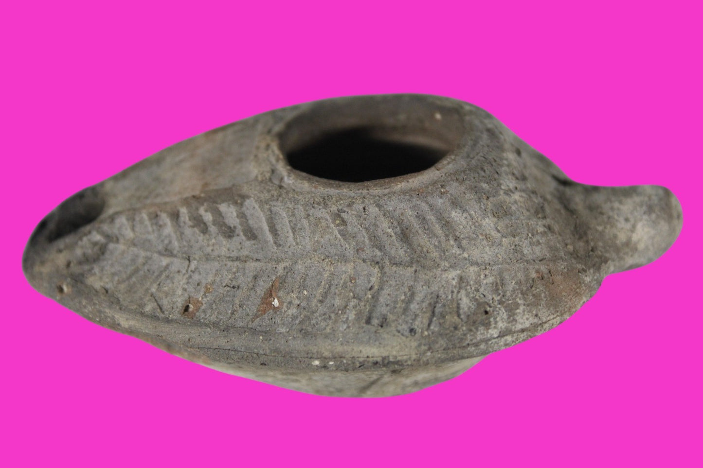Ancient Holy Land Oil Lamp Artifact Jesus Christ Home Israel 300-600 AD COA 92