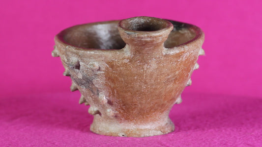 Authentic Pre Columbian Artifact Spiked Bowl Michoacan Ex Arte Primitivo COA T08
